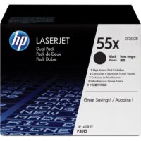 Genuine HP 55X Black LaserJet Toner Cartridges (CE255XD)